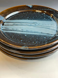 10" Dinner / 9" Dessert Plates in Midnight Blue Glaze (set of 4)
