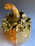 Orange and white with stem