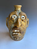 #16 Terry King Face Jug 10" Grumpy