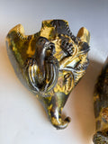 6" L Set Wall Pockets by Billy Ray Hussey special signed for Seagrove Pottery Auction