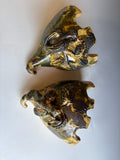 6" L Set Wall Pockets by Billy Ray Hussey special signed for Seagrove Pottery Auction