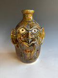 10" Steve Turpin Face Jug w Cigar