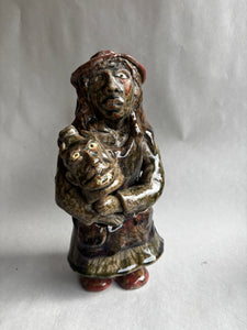 Jo Flowers WoMan w Face Jug  9"