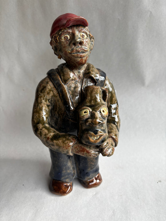 Jo Flowers Man w Face Jug  9