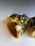 6" L Set Wall Pockets by Billy Ray Hussey special signed for Seagrove Pottery Auction