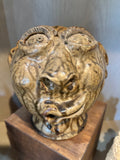 L) Billy Hussey Face Jug Bank in Ash 8"