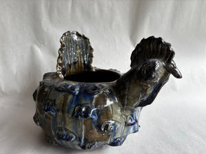 Grace Hewell Rooster Planter 12" across