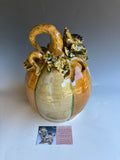 Rooster feature on Large Pumpkin