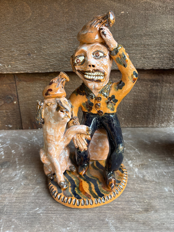 Billy Ray Hussey Man and Dog  9.5