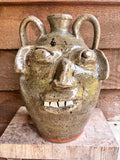 BB Craig  Wood Fired Early Face Jug 12"