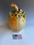 Orange and white with stem