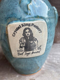 Turquoise Glazed 26th Anniversary 9” Face Jug by Crystal King