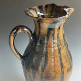 Dwayne Craig vase 15” blue glaze  runs