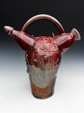 Peter Lenzo 13" Double Spout Face Jug