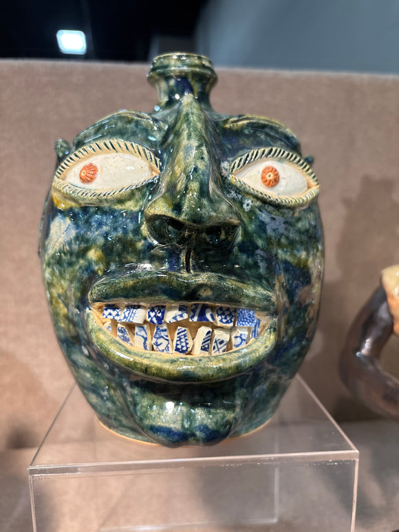 Billy Hussey Face Jug w Blue China Teeth 8
