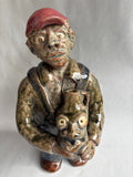 Jo Flowers Man w Face Jug  9"