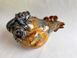 Ribbon Tail Rooster 7"X6"  by Crystal King