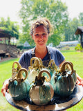 Make your own Pottery Pumpkin Class. 9 AM Saturday Sept 2nd