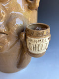 13" Tall Sandy Cole Face Jug with Hormel Chili
