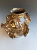10" Double Face Jug Swirl Jar Joe ReinHeart and Ron Bryant Jordan