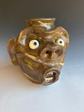 10" Double Face Jug Swirl Jar Joe ReinHeart and Ron Bryant Jordan