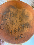 15" BB Craig Swirl Wood Fired Early signed "Henry NC"