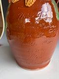 13" Billy Ray Hussey Face Jug with Inscription. Early Owens