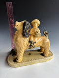 8X10" Billy Ray Hussey Dog and Rider Figural Early #10 Firing