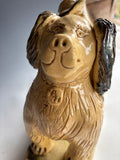 8X10" Billy Ray Hussey Dog and Rider Figural Early #10 Firing
