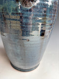 15" Billy Ray Hussey Vase with flower detail  Early signed BH Owens