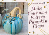 Make your own  Pottery Pumpkin Class. 9 am Saturday July 18th