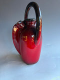 Jim Spires Baboon Mask style Face Jug 7" bright red