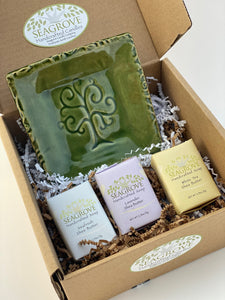 Gift Set- Tree of Life Dish with Shea Butter Soaps 3