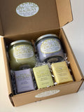 Gift set- 2 Spring Candle and 3 Shea Butter Soaps