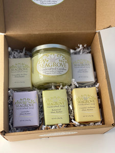 Gift set- Spring Candle and 5 Shea Butter Soaps