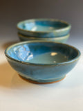 Wide Pasta  Bowls in Turquoise Glaze (set of 4)