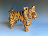 Tiger and Toucan sculpture by Crystal King 11” long.    tall